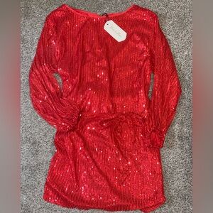 NWT Holiday Dress Red Sequins